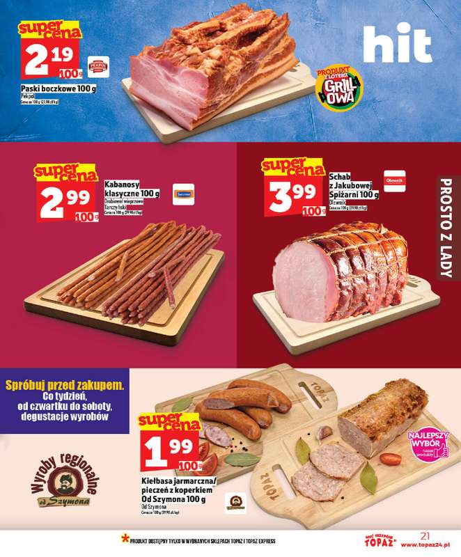 TOPAZ - gazetka promocyjna Od czwartku nowa gazetka, 07.05 od czwartku 07.05 do środy 13.05 - strona 21