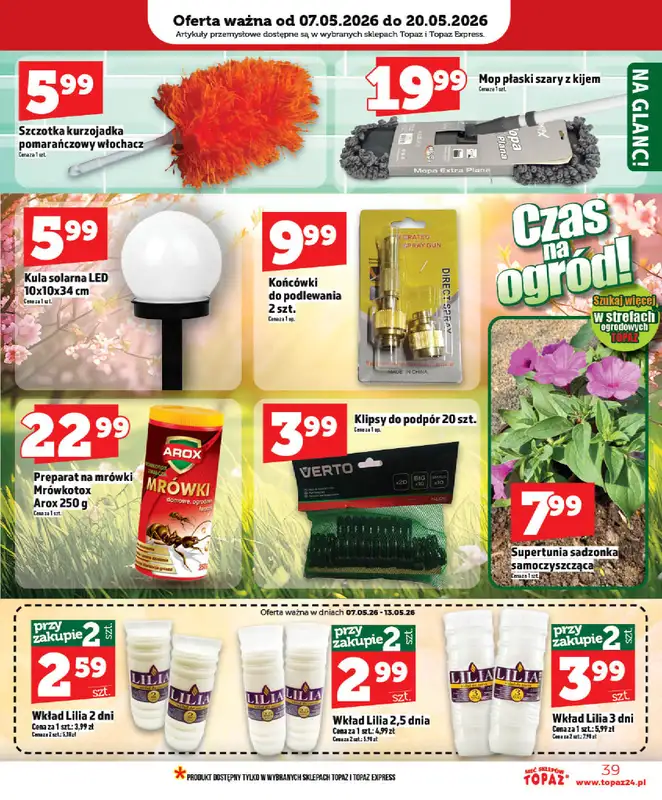 TOPAZ - gazetka promocyjna Od czwartku nowa gazetka, 07.05 od czwartku 07.05 do środy 13.05 - strona 39