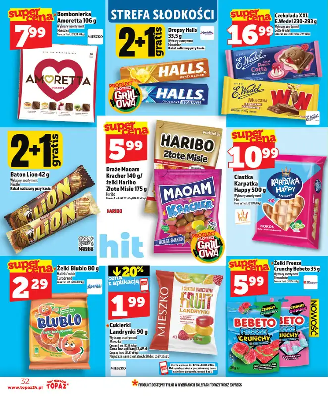TOPAZ - gazetka promocyjna Od czwartku nowa gazetka, 07.05 od czwartku 07.05 do środy 13.05 - strona 32