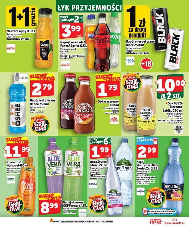 TOPAZ - gazetka promocyjna Od czwartku nowa gazetka, 07.05 od czwartku 07.05 do środy 13.05 - strona 33