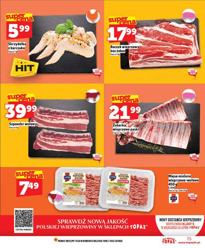 TOPAZ - gazetka promocyjna Od czwartku nowa gazetka, 07.05 od czwartku 07.05 do środy 13.05 - strona 15