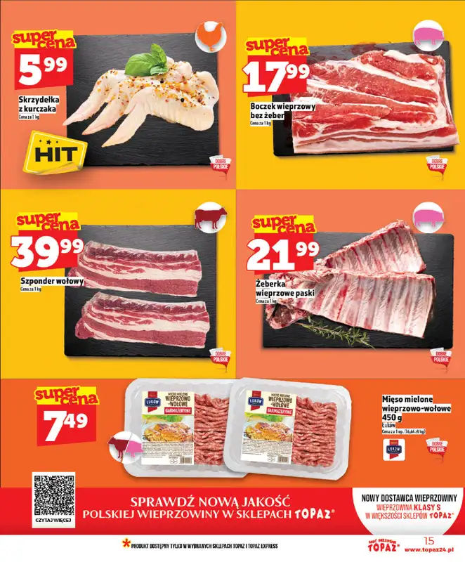 TOPAZ - gazetka promocyjna Od czwartku nowa gazetka, 07.05 od czwartku 07.05 do środy 13.05 - strona 15
