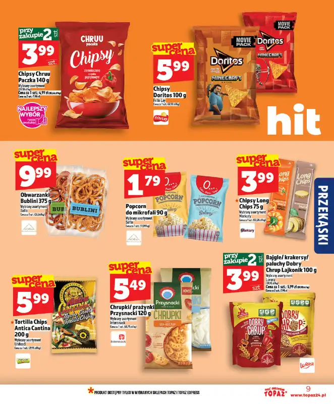 TOPAZ - gazetka promocyjna Od czwartku nowa gazetka, 07.05 od czwartku 07.05 do środy 13.05 - strona 9