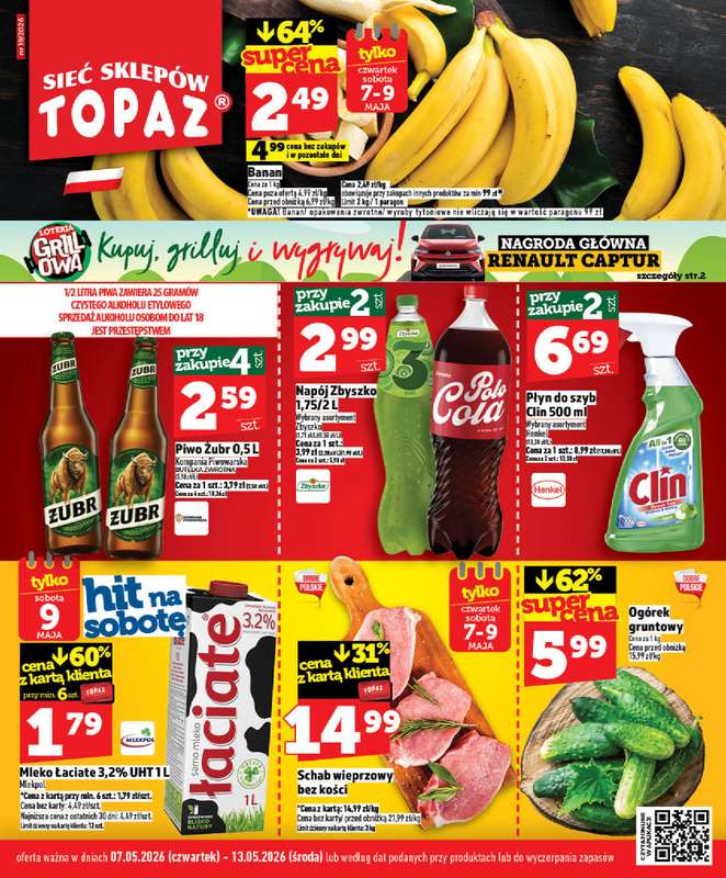 TOPAZ - gazetka promocyjna Od czwartku nowa gazetka, 07.05 od czwartku 07.05 do środy 13.05