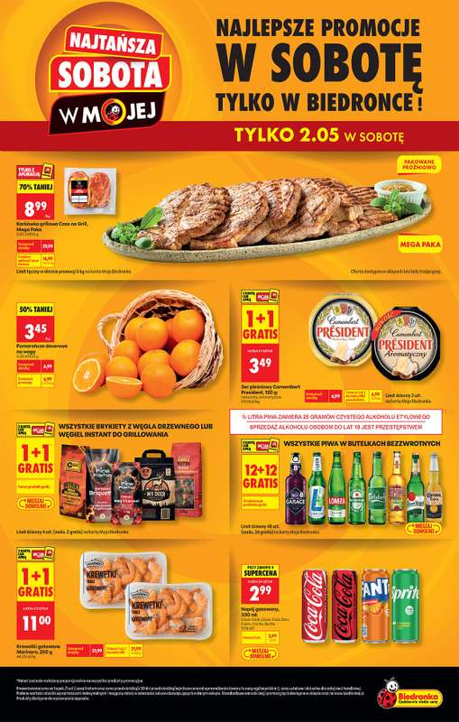 Biedronka - gazetka promocyjna Najtańsza sobota od soboty 02.05 do soboty 02.05