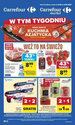 Carrefour - gazetka promocyjna Gazetka Carrefour od poniedziałku od poniedziałku 04.05 do soboty 09.05