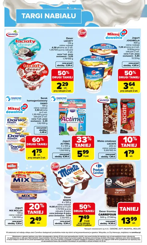 Carrefour - gazetka promocyjna Gazetka Targi nabiału od poniedziałku 04.05 do soboty 09.05 - strona 4