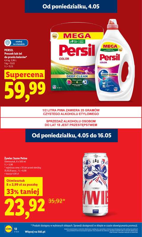 Lidl - gazetka promocyjna Oferta od poniedziałku od poniedziałku 04.05 do środy 06.05 - strona 12