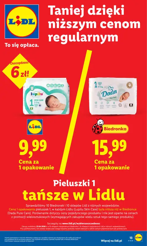 Lidl - gazetka promocyjna Oferta od poniedziałku od poniedziałku 04.05 do środy 06.05 - strona 13