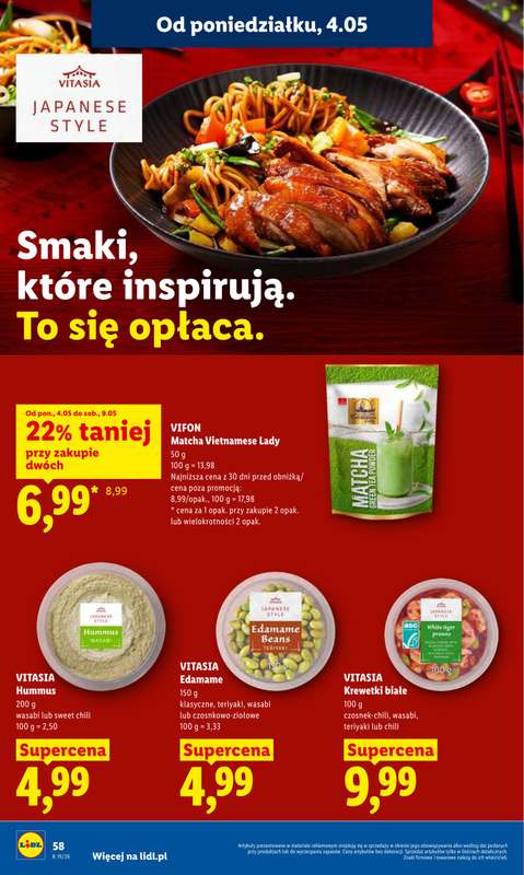Lidl - gazetka promocyjna Oferta od poniedziałku od poniedziałku 04.05 do środy 06.05 - strona 62