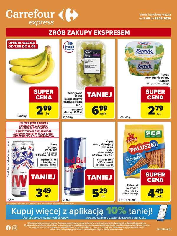 Carrefour Express - gazetka promocyjna Gazetka Express od wtorku 05.05 do poniedziałku 11.05