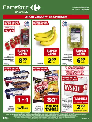 Carrefour Express - gazetka promocyjna Gazetka Express od wtorku 05.05 do poniedziałku 11.05