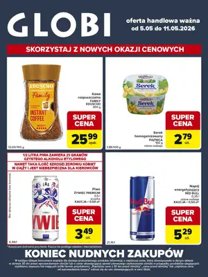 Globi - gazetka promocyjna Gazetka Globi od wtorku 05.05 do poniedziałku 11.05