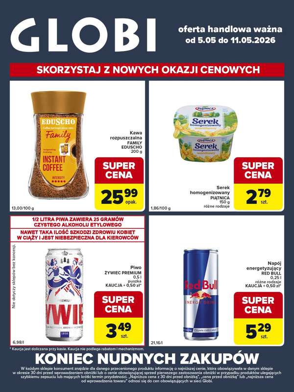 Globi - gazetka promocyjna Gazetka Globi od wtorku 05.05 do poniedziałku 11.05