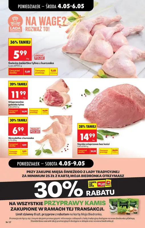 Biedronka - gazetka promocyjna Od poniedziałku, Z ladą tradycyjną od poniedziałku 04.05 do soboty 09.05 - strona 28