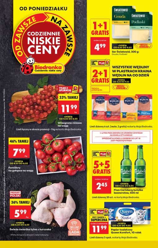 Biedronka - gazetka promocyjna Od poniedziałku, Z ladą tradycyjną od poniedziałku 04.05 do soboty 09.05