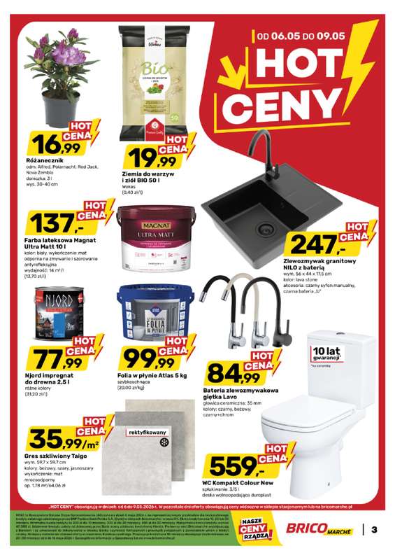Bricomarche - gazetka promocyjna Hot ceny od środy 06.05 do soboty 09.05 - strona 3