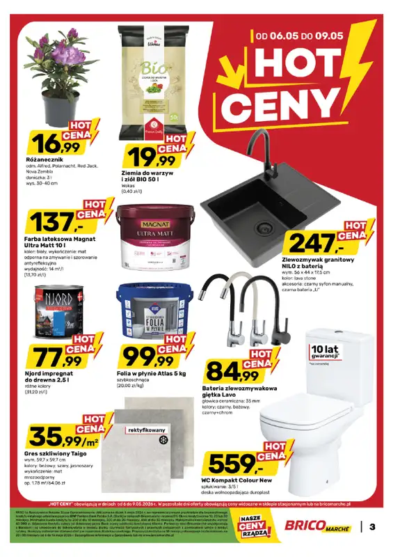 Bricomarche - gazetka promocyjna Hot ceny od środy 06.05 do soboty 09.05 - strona 3