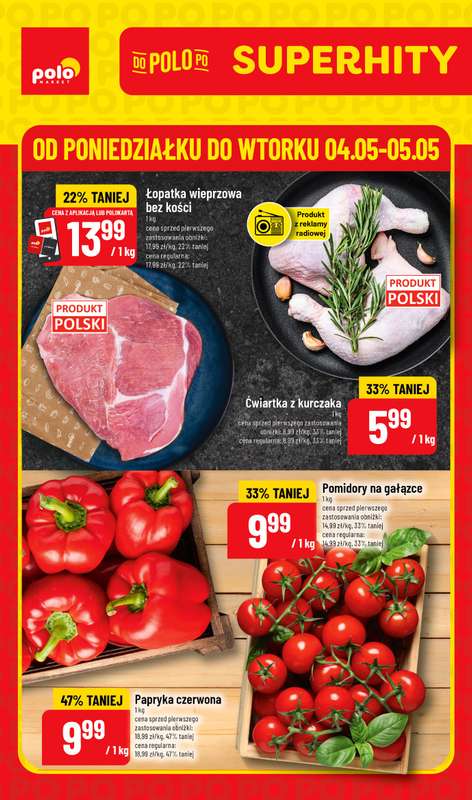 POLOmarket - gazetka promocyjna Super hity od poniedziałku 04.05 do wtorku 05.05