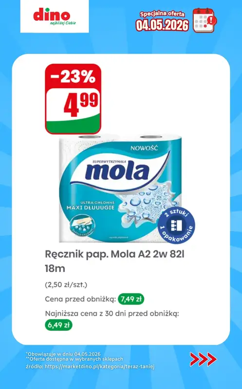 Dino - gazetka promocyjna Specjalna oferta na 04.05.2026 - promocje spoza gazetki od poniedziałku 04.05 do poniedziałku 04.05 - strona 11