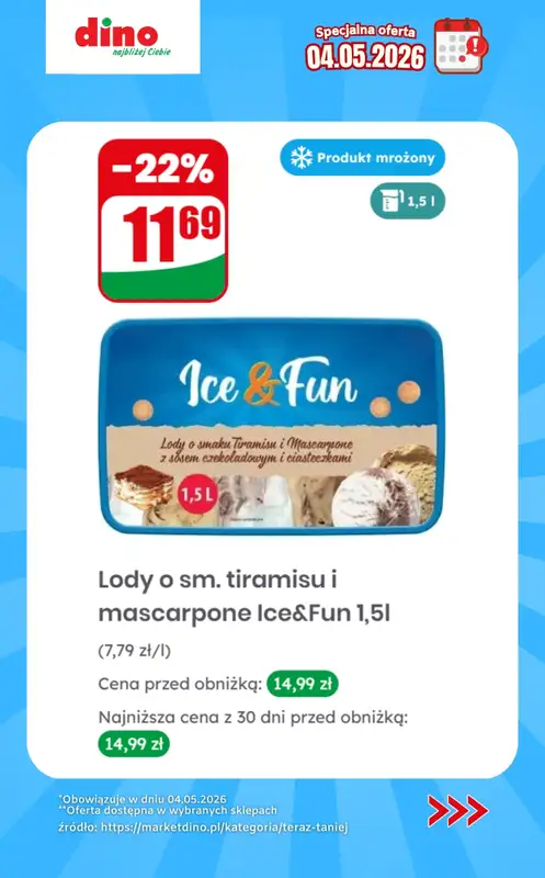 Dino - gazetka promocyjna Specjalna oferta na 04.05.2026 - promocje spoza gazetki od poniedziałku 04.05 do poniedziałku 04.05 - strona 5