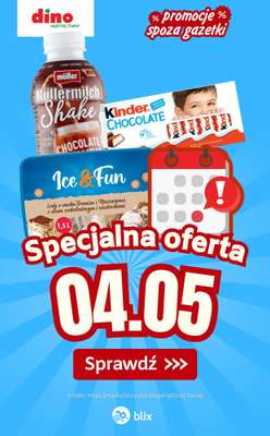 Dino - gazetka promocyjna Specjalna oferta na 04.05.2026 - promocje spoza gazetki od poniedziałku 04.05 do poniedziałku 04.05