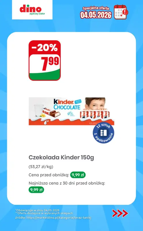 Dino - gazetka promocyjna Specjalna oferta na 04.05.2026 - promocje spoza gazetki od poniedziałku 04.05 do poniedziałku 04.05 - strona 8