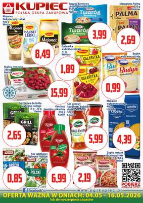 Kupiec - gazetka promocyjna Oferta plakatowa od poniedziałku 04.05 do soboty 16.05