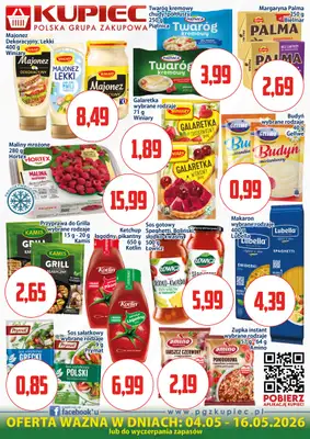 Kupiec - gazetka promocyjna Oferta plakatowa od poniedziałku 04.05 do soboty 16.05