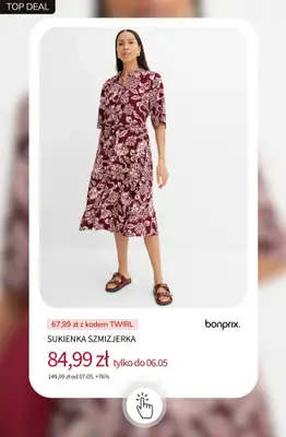 bonprix - gazetka promocyjna -20% na SUKIENKI + darmowa dostawa! od poniedziałku 04.05 do środy 06.05 - strona 9