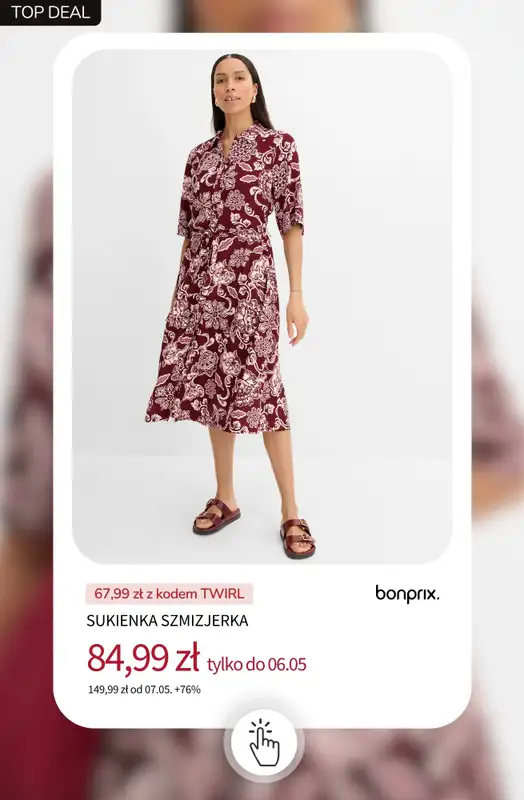 bonprix - gazetka promocyjna -20% na SUKIENKI + darmowa dostawa! od poniedziałku 04.05 do środy 06.05 - strona 9