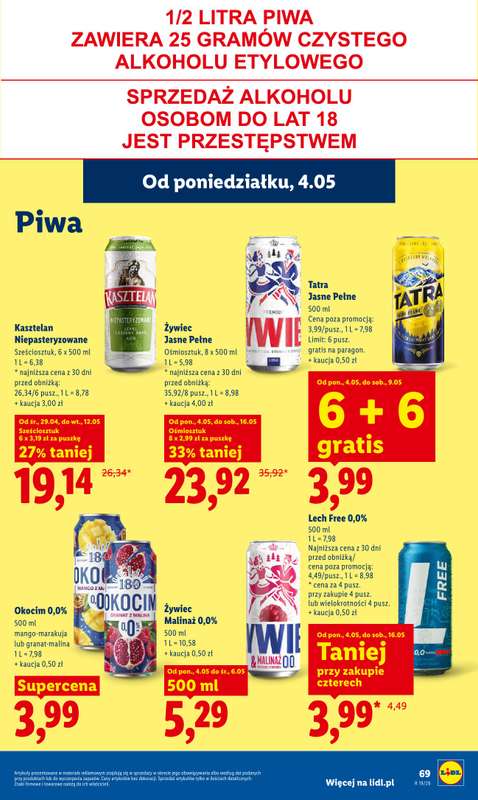 Lidl - gazetka promocyjna Oferta od poniedziałku od poniedziałku 04.05 do środy 06.05 - strona 73