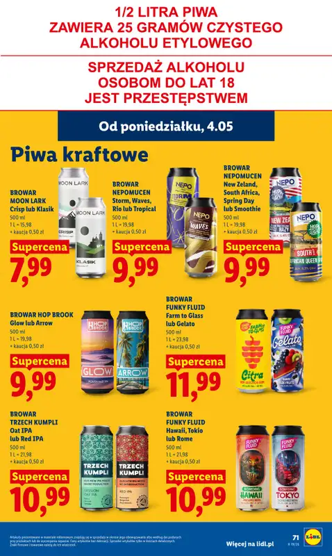 Lidl - gazetka promocyjna Oferta od poniedziałku od poniedziałku 04.05 do środy 06.05 - strona 75