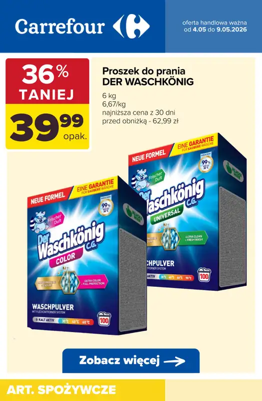 Carrefour - gazetka promocyjna Do -50% TANIEJ! od wtorku 05.05 do soboty 09.05 - strona 5