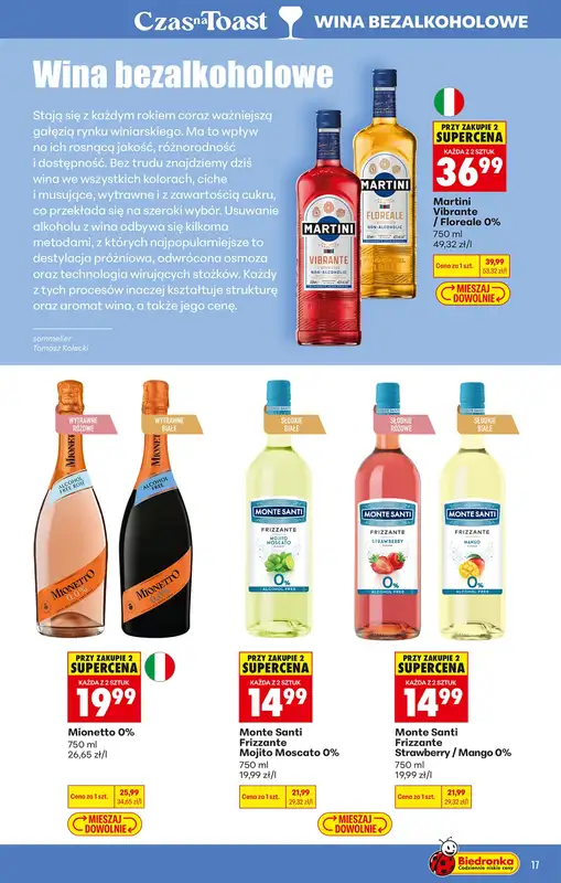 Biedronka - gazetka promocyjna Czas na Toast! od poniedziałku 04.05 do soboty 16.05 - strona 17