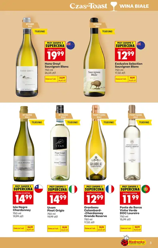 Biedronka - gazetka promocyjna Czas na Toast! od poniedziałku 04.05 do soboty 16.05 - strona 9