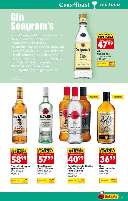 Biedronka - gazetka promocyjna Czas na Toast! od poniedziałku 04.05 do soboty 16.05 - strona 31