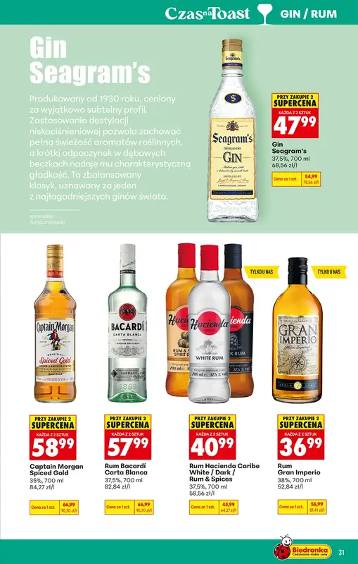 Biedronka - gazetka promocyjna Czas na Toast! od poniedziałku 04.05 do soboty 16.05 - strona 31