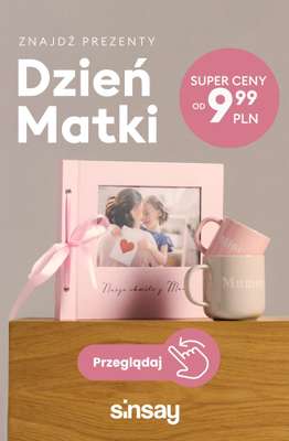Sinsay - gazetka promocyjna Prezenty na Dzień Matki - od 9,99 PLN od poniedziałku 04.05 