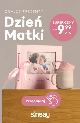 Sinsay - gazetka promocyjna Prezenty na Dzień Matki - od 9,99 PLN od poniedziałku 04.05 