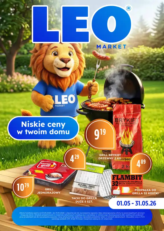 Leo Market - gazetka promocyjna Gazetka od poniedziałku 04.05 do niedzieli 31.05