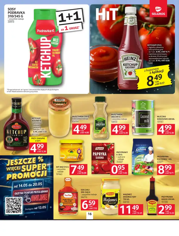 Selgros - gazetka promocyjna Oferta spożywcza od czwartku 07.05 do środy 20.05 - strona 16