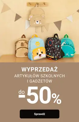 Smyk - gazetka promocyjna Do -50% wyprzedaż art. szkolnych i gadżetów od poniedziałku 04.05 do czwartku 07.05