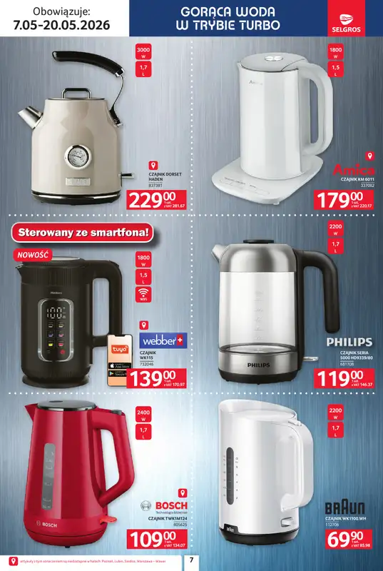 Selgros - gazetka promocyjna Katalog Elektro AGD od czwartku 07.05 do środy 20.05 - strona 7