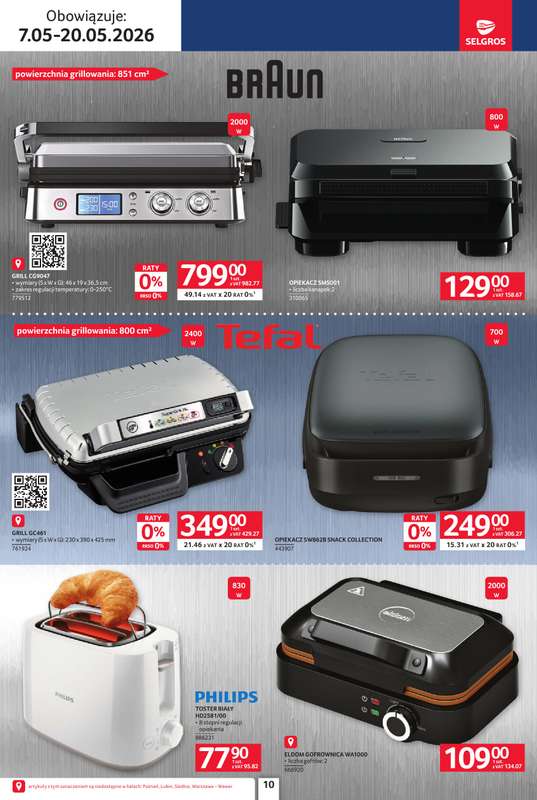 Selgros - gazetka promocyjna Katalog Elektro AGD od czwartku 07.05 do środy 20.05 - strona 10
