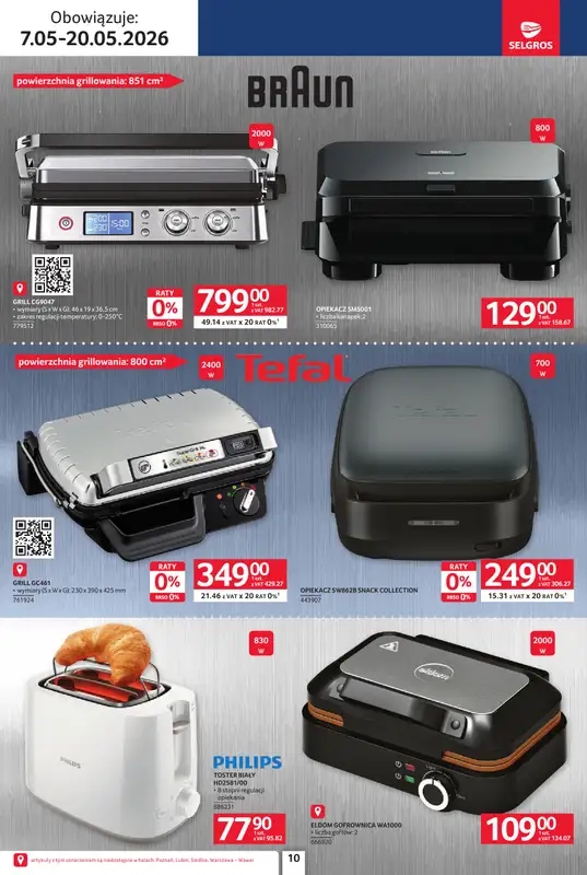 Selgros - gazetka promocyjna Katalog Elektro AGD od czwartku 07.05 do środy 20.05 - strona 10