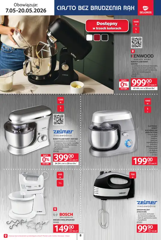 Selgros - gazetka promocyjna Katalog Elektro AGD od czwartku 07.05 do środy 20.05 - strona 8