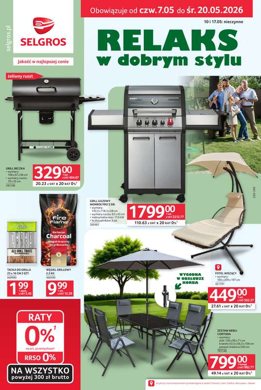 Selgros - gazetka promocyjna Katalog Ogród od czwartku 07.05 do środy 20.05