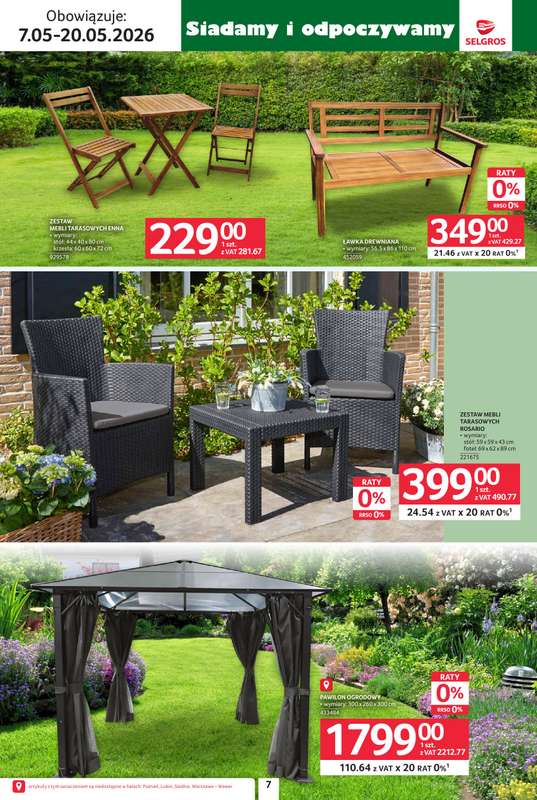 Selgros - gazetka promocyjna Katalog Ogród od czwartku 07.05 do środy 20.05 - strona 7