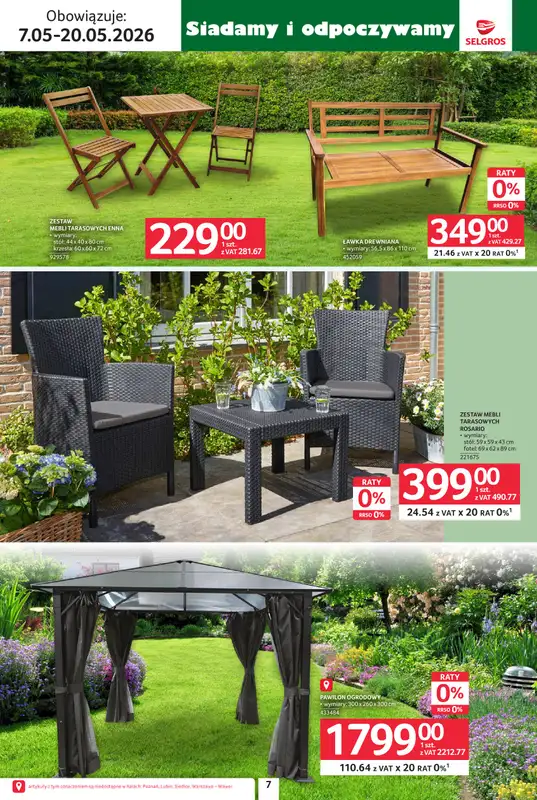 Selgros - gazetka promocyjna Katalog Ogród od czwartku 07.05 do środy 20.05 - strona 7